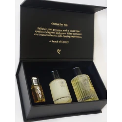 مجموعة هدايا عطر بيور سيرينيتي للنساء من ليلك، عطر وبخاخ شعر ومسك للجسم برائحة رومانسية