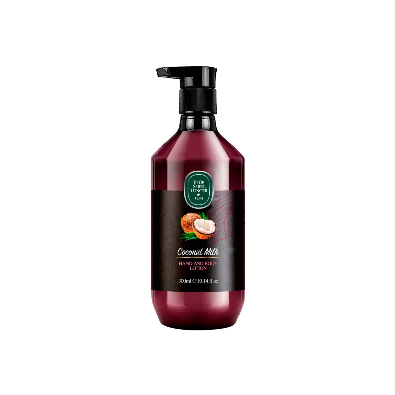 Natural Coconut Milk Hand and Body Lotion 300ml – Deeply Nourishing and Moisturizing, Keeps Skin Soft, Smooth, and Hydrated, Enriched with Natural Coconut Milk, Suitable for Daily Use, Ideal for All Skin Types - Eyüp Sabri Tuncer