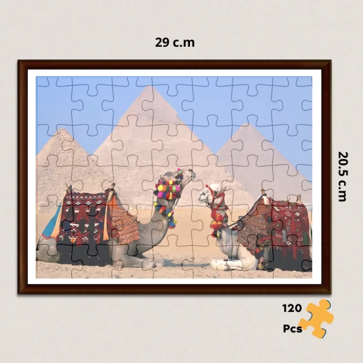 The Secret of the Pyramids Egypt 120-Piece Puzzle with Free Glass Frame & Bilingual Story Card Discover Ancient Egyptian Mysteries The Secret of the Pyramids Egypt 120-Piece Puzzle with Free Glass Frame & Bilingual Story Card Discover Ancient Egyptian Mysteries