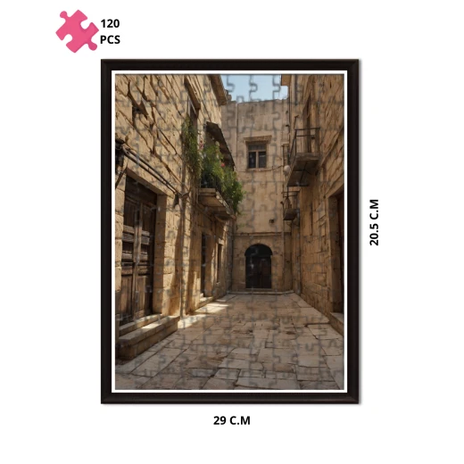 زقاق حلب - سوريا أحجية مكونة من 120 قطعة، بقياس 20.5 سم × 29 سم زقاق حلب - سوريا أحجية مكونة من 120 قطعة، بقياس 20.5 سم × 29 سم