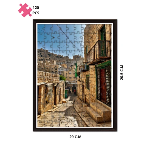زقاق نابلس - فلسطين أحجية مكونة من 120 قطعة، بقياس 20.5 سم × 29 سم زقاق نابلس - فلسطين أحجية مكونة من 120 قطعة، بقياس 20.5 سم × 29 سم