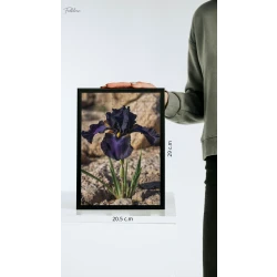 Folklore Black Iris 20.5 cm x 29 cm – Elegant Wall Art with Traditional Design