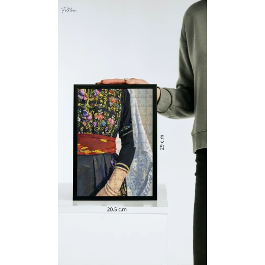بازل 120 قطعة – "الزي الفلسطيني (للنساء)", 20.5 × 29 سم – لوحة مائية مع قصة قصيرة وإطار زجاجي هدية لتعليق الصورة بعد التركيب من فلكور بازل 120 قطعة – "الزي الفلسطيني (للنساء)", 20.5 × 29 سم – لوحة مائية مع قصة قصيرة وإطار زجاجي هدية لتعليق الصورة بعد التركيب من فلكور
