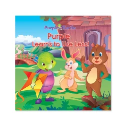 Purple Learns to Use Less, A Fun Environmental Story for Kids Ages 3–8, Save Water, Electricity & Resources, Eco-Friendly Purple Turtle Picture Book