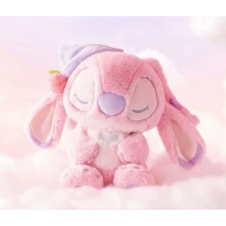Sleepy Stitch & Angel Plush Doll, 35cm, Soft & Cuddly Toy for All Ages, Cute Bedtime or Room Decor, Pink