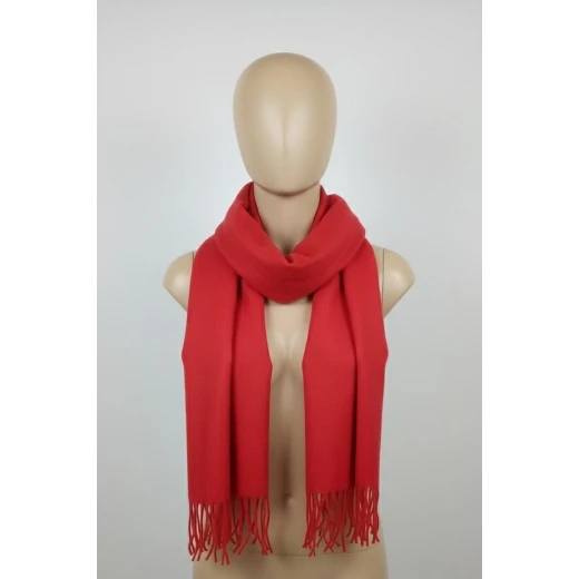 وشاح موهير احمر طويل 30*175 الراحة المطلقة والأناقة العصرية دون أي وزن إضافي