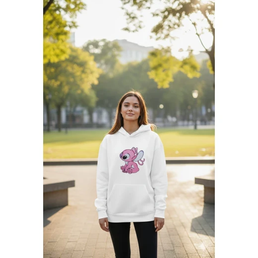 هودي ليلو وستيتش  ( كبير جدا) - قطن تركي 100% بطباعة رقمية فائقة الثبات - اي اس ارت - Image 2