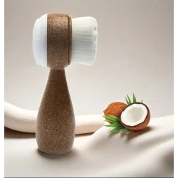 Natural Coconut Fiber Face & Body Brush | Eco-Friendly Manual Exfoliator for Deep Cleansing & Circulation | Sustainable Skincare Dry Brushing Tool