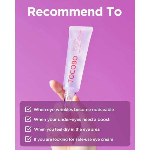 TOCOBO Collagen Brightening Eye Gel Cream 30ml – Hydrating and Brightening Eye Care with Niacinamide and Collagen - Tocobo - Image 5