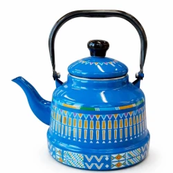 Atad Ceramic Tea Pot Blue with Traditional Patterns – 2.3L Capacity