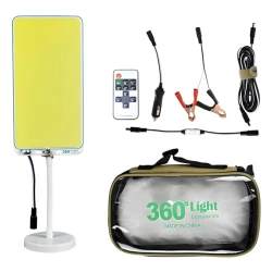 360 Light TM-07 Portable Camping Lantern – COB LED Panel, Magnetic Base & Remote Control