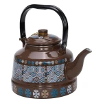 Atad  Engraved Ghadar Teapot, Brown , 1.1L, (19×14×20 cm) – Elegant Traditional Design, Travel-Friendly & Easy to Clean - Atad