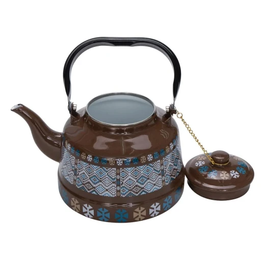 Atad  Engraved Ghadar Teapot, Brown , 1.1L, (19×14×20 cm) – Elegant Traditional Design, Travel-Friendly & Easy to Clean - Atad - Image 4