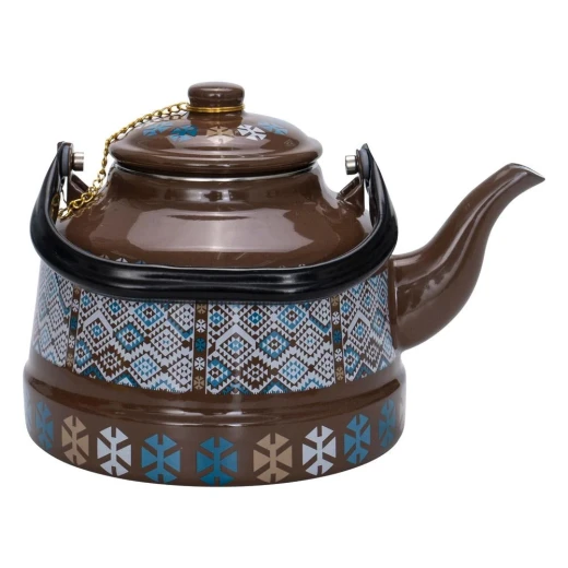 Atad  Engraved Ghadar Teapot, Brown , 1.1L, (19×14×20 cm) – Elegant Traditional Design, Travel-Friendly & Easy to Clean - Atad - Image 5