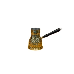 Atad Large Hammered Copper Coffee Pot with Wooden Handle – Traditional Durable Dallah for Arabic & Turkish Coffee