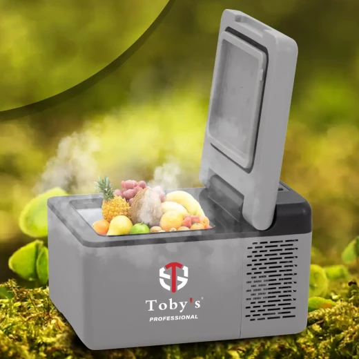 TOBY'S 9 Liter Portable Mini Car Freezer & Refrigerator – 10 Quart 12V/24V DC Fast Cooling Electric Cooler for Outdoor Camping, RV & Trucks - Tobys - Image 5