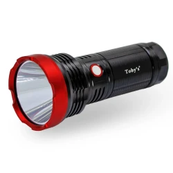 Toby’s Rechargeable LED Flashlight – 2500M Long Range, 2000 Lumens, Durable Aluminum Body with Carry Case