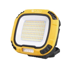Toby’s Rechargeable LED Floodlight – 4000mAh Battery, Multi-Color Light Modes with SOS, Powerful Brightness for Outdoor & Emergency Use