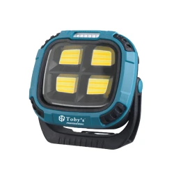 Toby’s LED Floodlight – 5 Light Colors, 18 Lighting Modes, 4000mAh Rechargeable Battery, Emergency SOS, Strong Illumination for Outdoor & Repair Use