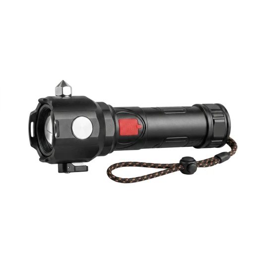 ATAD Multi-Functional Emergency LED Flashlight – Heavy-Duty Tactical Torch with Window Breaker, Seatbelt Cutter, Lighter, Strong Magnet, High-Decibel Siren Alarm & COB Side Light - Atad - Image 3