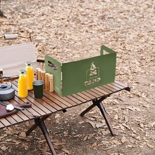 Atad Windproof Stove Shield 42×21.9×25 cm – Green – Portable, Durable & Improves Outdoor Cooking Efficiency - Atad - Image 4