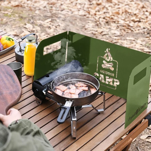 Atad Windproof Stove Shield 42×21.9×25 cm – Green – Portable, Durable & Improves Outdoor Cooking Efficiency - Atad - Image 5