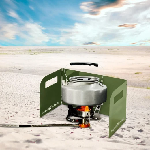 Atad Windproof Stove Shield 42×21.9×25 cm – Green – Portable, Durable & Improves Outdoor Cooking Efficiency - Atad - Image 6