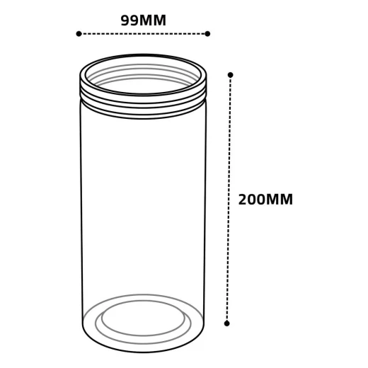 Atad Clear Plastic Spice Container 1350ml – Visible Storage & Freshness Protection - Atad - Image 2