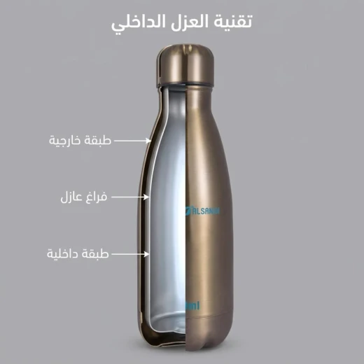 حافظة سوائل ستانلس ستيل 0.35 لتر – ساخن وبارد، عزل حراري 6–8 ساعات، مقاومة للصدأ وسهلة الحمل من عتاد - عتاد - Image 5