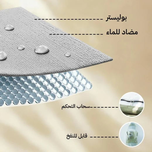 خيمة هوائية قماش بوليستر 6-8 أشخاص – سهلة النفخ والتركيب، مساحة واسعة للرحلات البرية – من عتاد - عتاد - Image 4