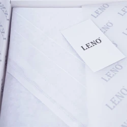 LENO Premium Italian White Shemagh, Fine Cotton Luxury Arab Headscarf with Elegant Classic Weave Size 52