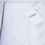 LENO Premium Italian White Shemagh, Fine Cotton Luxury Arab Headscarf with Elegant Classic Weave Size 55 - Leno