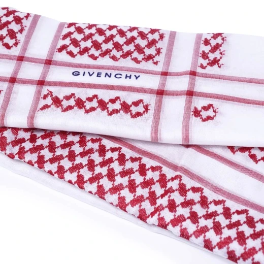 شماغ أحمر فاخر من القطن الطبيعي 100% بتصميم أنيق مقاس 60 من جيفنشي شماغ أحمر فاخر من القطن الطبيعي 100% بتصميم أنيق مقاس 60 من جيفنشي