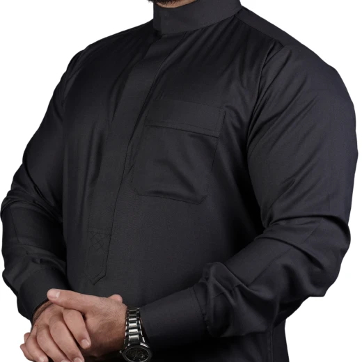 MIDRAZ Plain Grey Thobe, Size (XS) – Soft, Comfortable Fabric, Elegant Minimalist Design - Midraz - Image 2