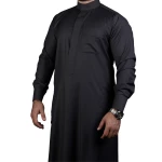 MIDRAZ Plain Grey Thobe, Size (2XL) – Soft, Comfortable Fabric, Elegant Minimalist Design - Midraz