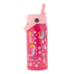 Stephen Joseph, 14oz Insulated Stainless Steel Water Bottle with Straw and Handle for Sports, Travel, and School, BPA-Free Sports Water Bottle, Mermaid - Stephen Joseph
