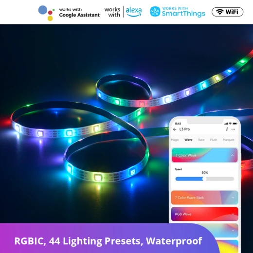 مصابيح شريط LED الذكية SONOFF L3 Pro RGBIC بطول 5 متر/16.4 قدم مصابيح شريط LED الذكية SONOFF L3 Pro RGBIC بطول 5 متر/16.4 قدم