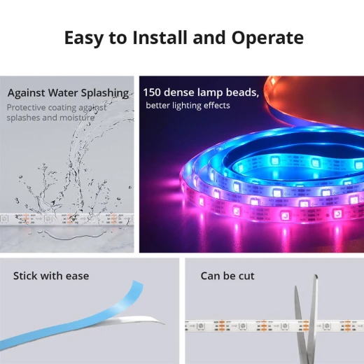 مصابيح شريط LED الذكية SONOFF L3 Pro RGBIC بطول 5 متر/16.4 قدم - سونوف - Image 10