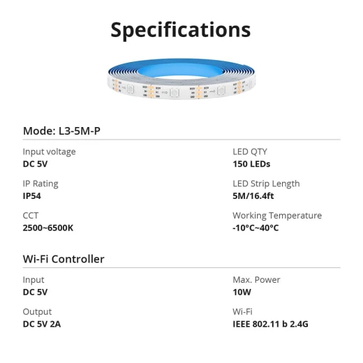 مصابيح شريط LED الذكية SONOFF L3 Pro RGBIC بطول 5 متر/16.4 قدم - سونوف - Image 15