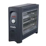 دفاية كهربائية SNK-32 باللون الأسود, بقوة 2100 واط، شاشة LED ومروحة مدمجة, تدفئة داخلية سريعة وآمنة من ساميكس - ساميكس