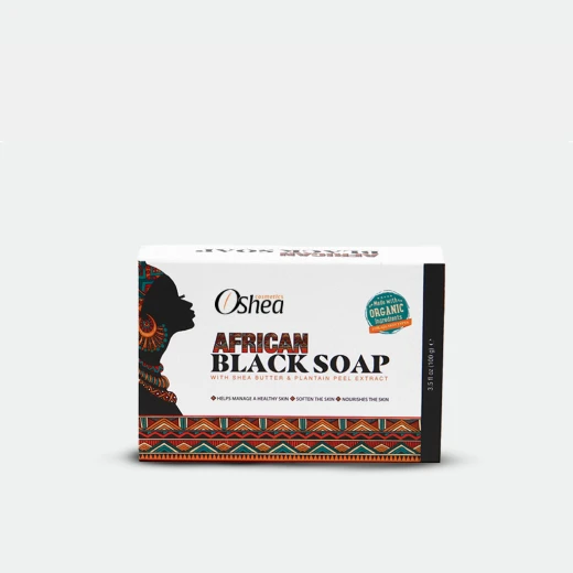 Oshea African Black Soap 100g gently cleanses reduces acne and oil ideal for oily sensitive skin