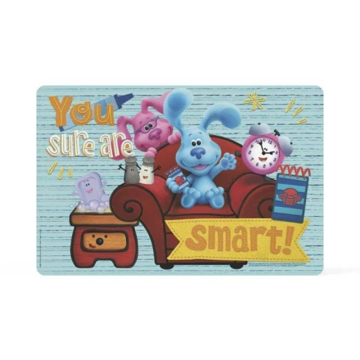 مفرش طاولة للأطفال من زاك ديزاينز بتصميم Blue’s Clues، خالٍ من مادة BPA ومتین مفرش طاولة للأطفال من زاك ديزاينز بتصميم Blue’s Clues، خالٍ من مادة BPA ومتین