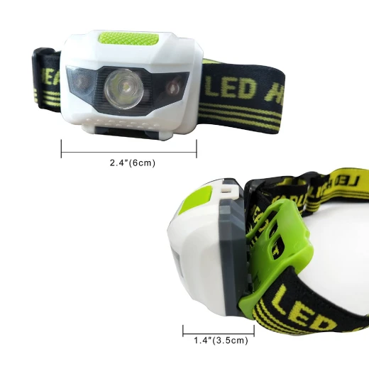 مصباح LED أمامي خفيف الوزن، مقاوم للعوامل الجوية للجري والتخييم أخضر - Image 5
