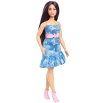 Barbie Fashionistas Doll #231 with Purple Hair Denim Butterfly Dress and Boots for Girls - Barbie