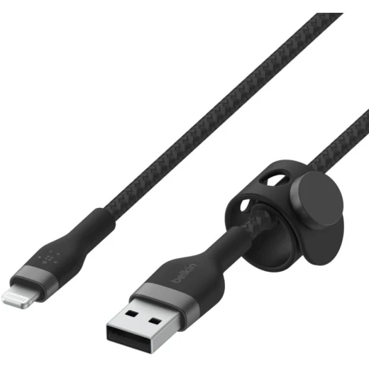 كابل Belkin BoostCharge Pro Flex بطول 10 أقدام مضفر Lightning لجهاز iPhone 14/13 - شحن سريع - بيلكين - Image 2