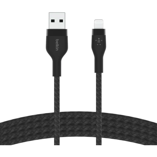 كابل Belkin BoostCharge Pro Flex بطول 10 أقدام مضفر Lightning لجهاز iPhone 14/13 - شحن سريع كابل Belkin BoostCharge Pro Flex بطول 10 أقدام مضفر Lightning لجهاز iPhone 14/13 - شحن سريع