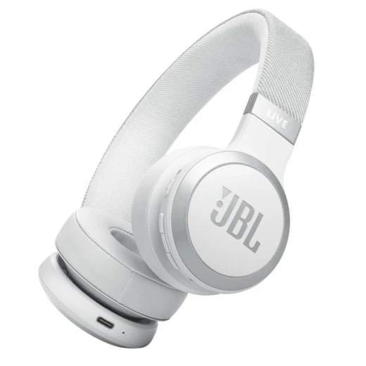 سماعات رأس JBL Live 670NC اللاسلكية على الأذن بيضاء - خاصية إلغاء الضوضاء سماعات رأس JBL Live 670NC اللاسلكية على الأذن بيضاء - خاصية إلغاء الضوضاء