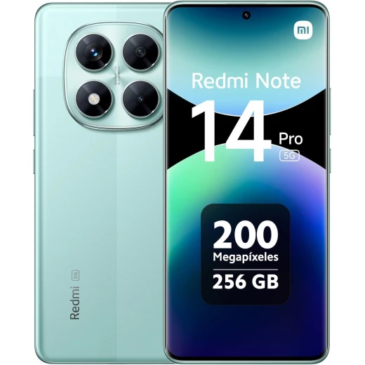 هاتف شاومي ريدمي نوت 14 برو 5G + 4G LTE – مفتوح لجميع الشبكات – شريحتين – أخضر كورال – 8GB رام / 256GB ذاكرة – شاشة 6.67 بوصة 120 هرتز – كاميرا 200 ميجابكسل AI – موديل 24090RA29G هاتف شاومي ريدمي نوت 14 برو 5G + 4G LTE – مفتوح لجميع الشبكات – شريحتين – أخضر كورال – 8GB رام / 256GB ذاكرة – شاشة 6.67 بوصة 120 هرتز – كاميرا 200 ميجابكسل AI – موديل 24090RA29G