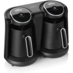 Arzum Okka OK006-K Minio Duo Turkish Coffee Maker, 8 Cup Capacity, 880 W, Chrome - arzum okka
