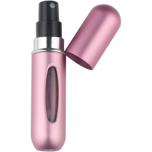 بخاخ عطر قابل لإعادة الملء – 5 مل، تصميم مدمج وسهل الحمل، مناسب للسفر، تعبئة سريعة وآمنة، يحافظ على رائحة العطر المفضلة اللون الاسود - Image 6